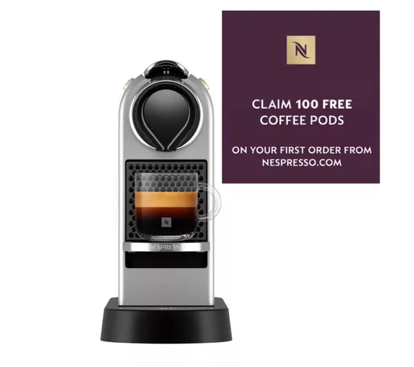 Nespresso Krups CitiZ Coffee Machine Espresso Machine Silver XN741B
