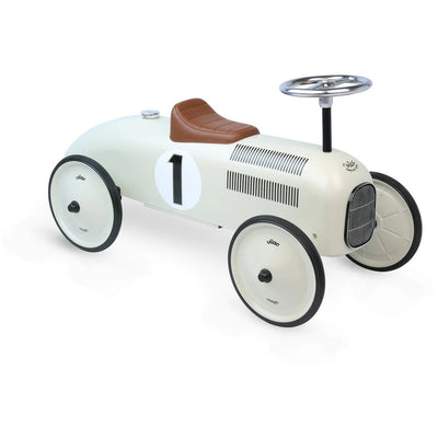 Vilac Classic Ride-On Racing Car  18m+ Off White