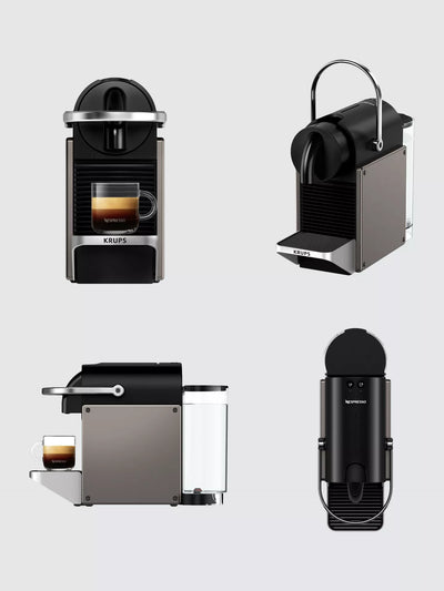 Krups Nespresso Pixie Titanium Coffee Machine Capsule XN306T40