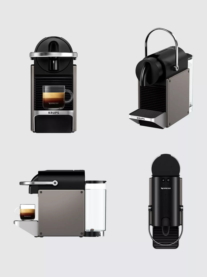 Krups Nespresso Pixie Titanium Coffee Machine Capsule XN306T40