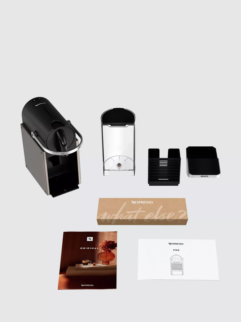 Krups Nespresso Pixie Titanium Coffee Machine Capsule XN306T40