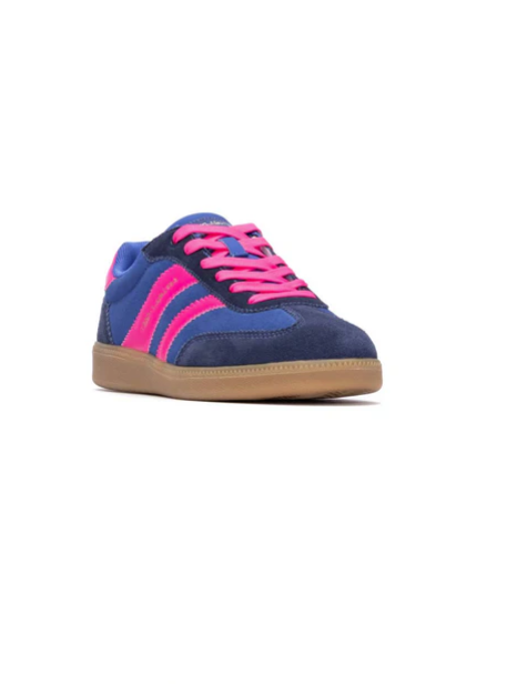 Teddy Smith Trainers Ladies 120235 In Navy Blue And Pink