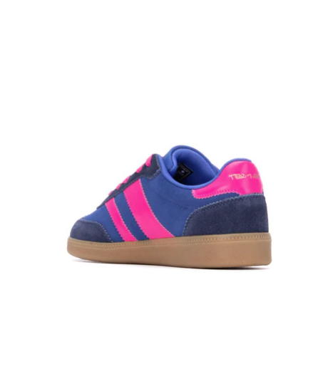 Teddy Smith Trainers Ladies 120235 In Navy Blue And Pink