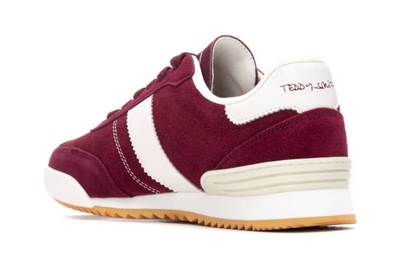 Teddy Smith Ladies Trainers 120319 Z Serr Burdeos Burgundy Lace Up Retro