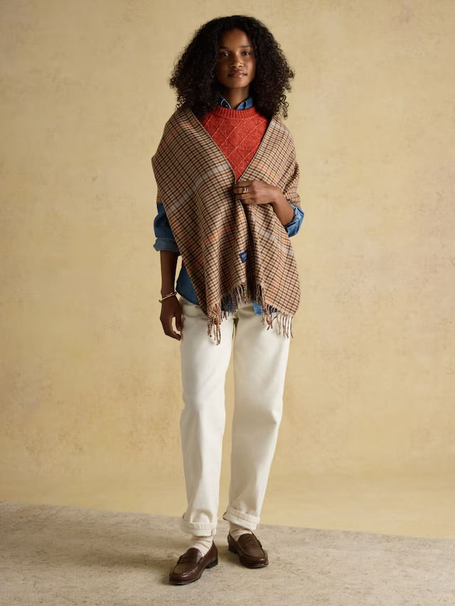 Joules Women’s Langtree Scarf - Tan Brown
