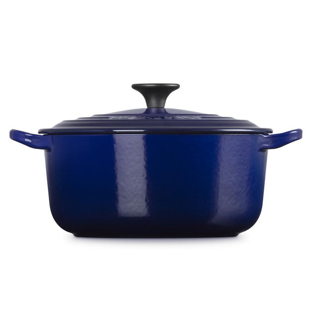 Le Creuset 24cm Cast Iron Round Casserole Dish Indigo