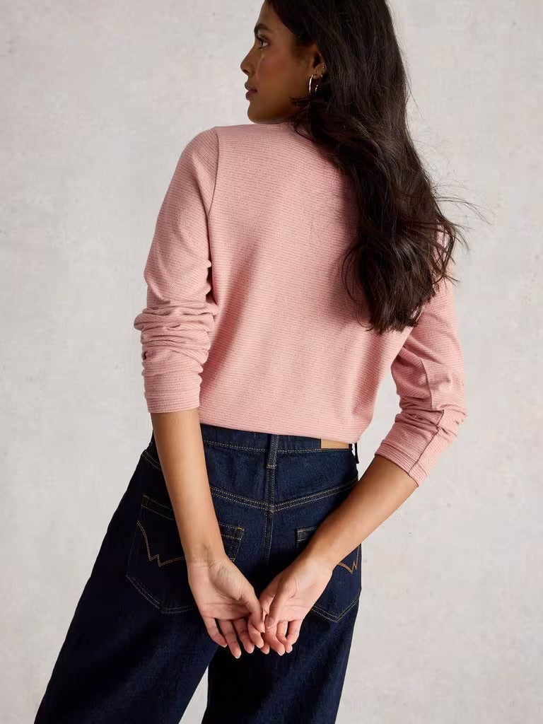 White Stuff Clara Sparkle Tee PINK