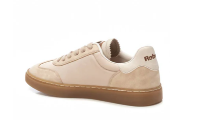 Refresh Ladies Trainer 172433 in ZC Beige, Lace up vegan shoe