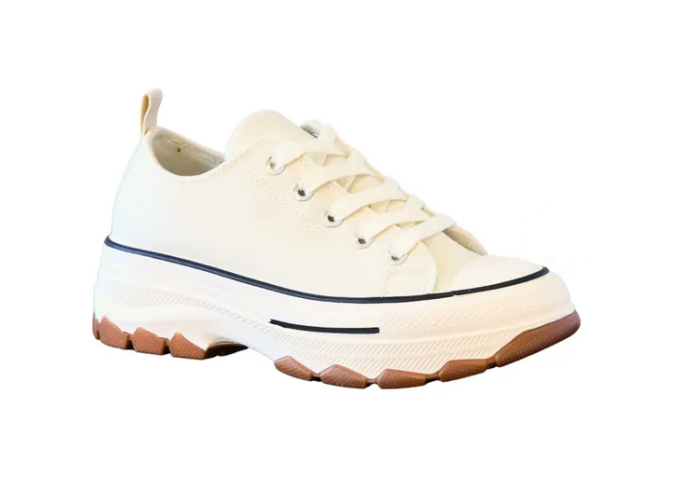 Refresh Ladies Trainers Z Lona Blanco 172477, White Canvas Lace Up