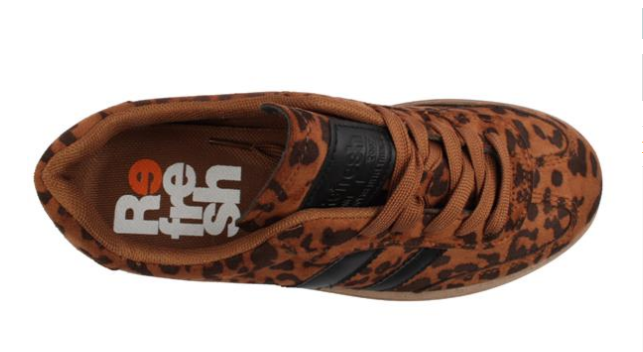 Refresh Ladies Sneakers 172944 Z Ant Camel Lace Up Animal Print Platform Trainers