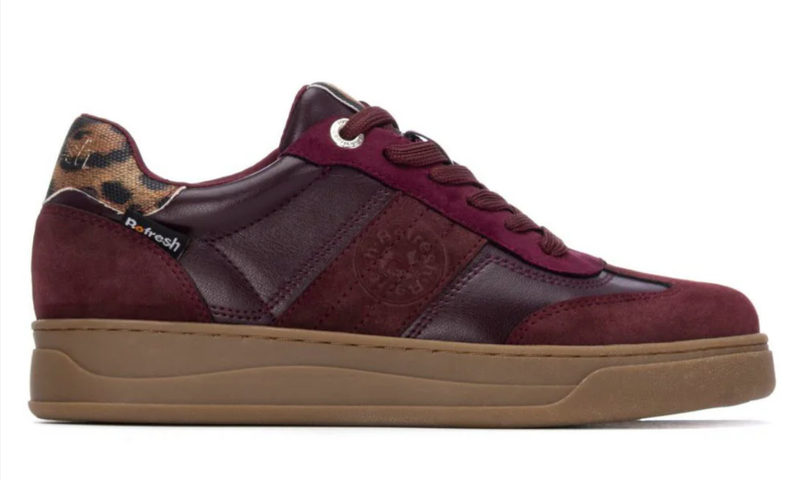 Refresh Ladies Lace Up Trainers 172954 Z C Burdeos Burgundy