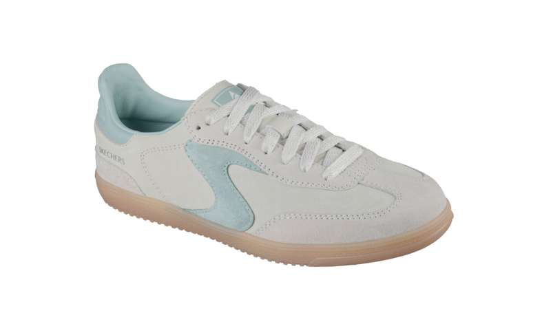 Skechers Ladies Hotshot - For The Win Trainers In Natural/Aqua