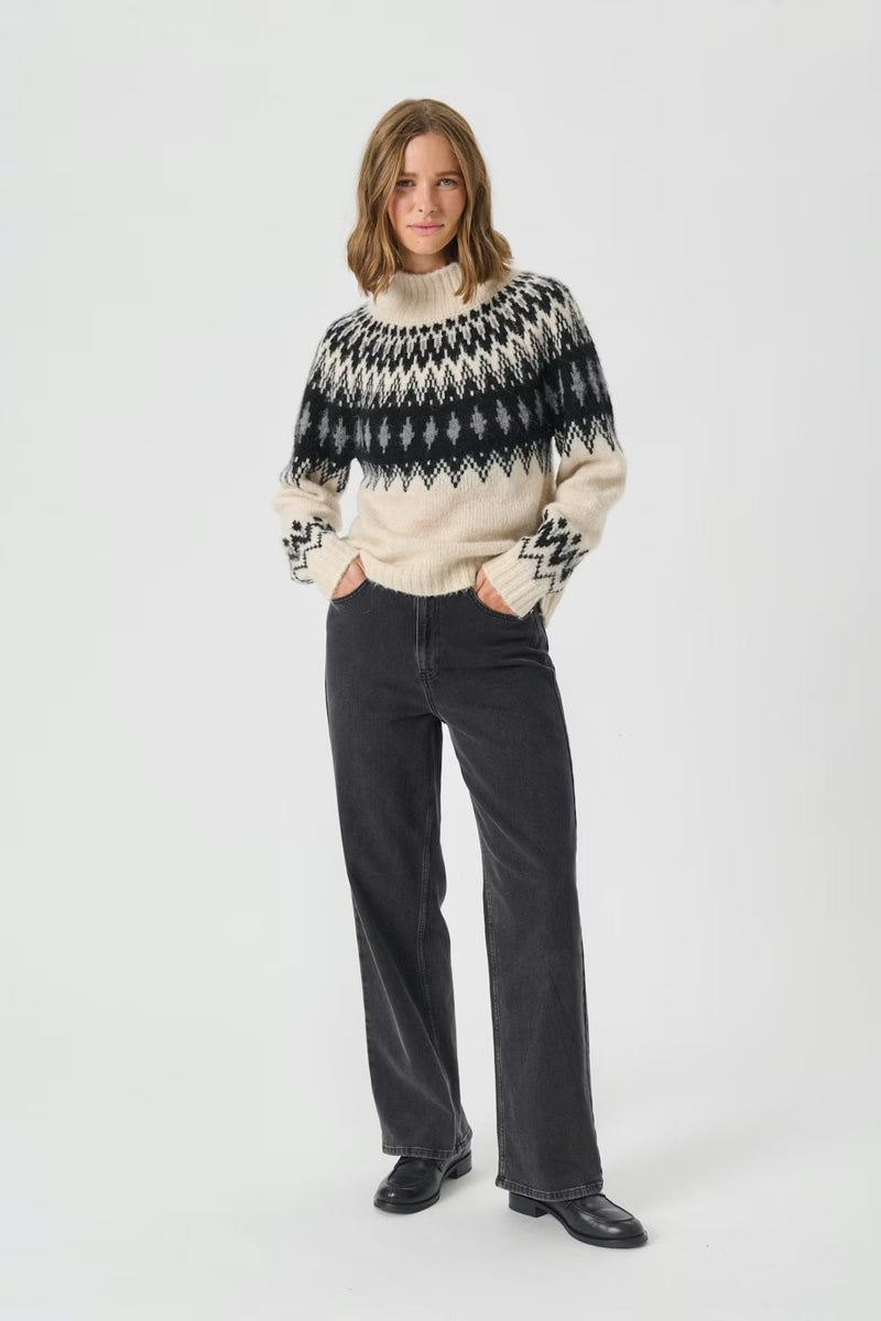 Part Two Ladies VenlaPW Pullover in French Oak Melange Jaguar, Venia