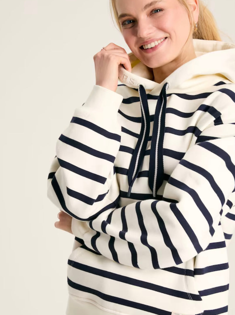 Joules Women’s Milbourne Hoodie - Navy/White Striped