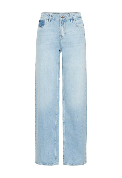 PULZ JEANS PZVEGA jeans wide leg light blue denim, Vega