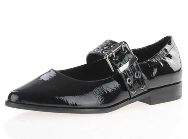 Marco Tozzi Ladies Ballet Flat Shoe 22128-45 in black Patent