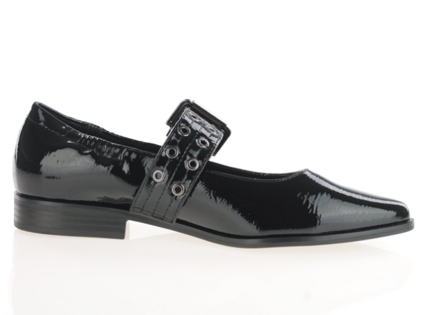 Marco Tozzi Ladies Ballet Flat Shoe 22128-45 in black Patent