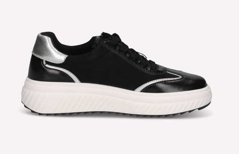 Caprice Ladies Sneaker In Black Combination 23600-45