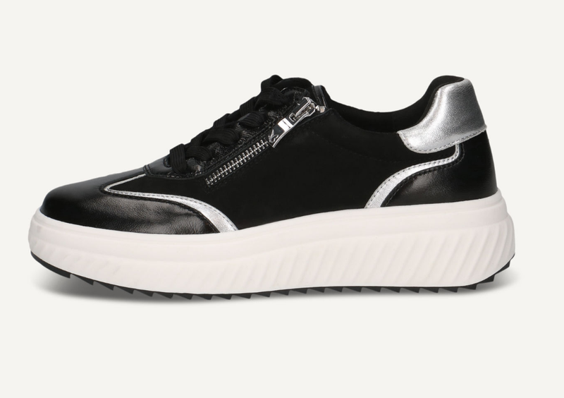 Caprice Ladies Sneaker In Black Combination 23600-45