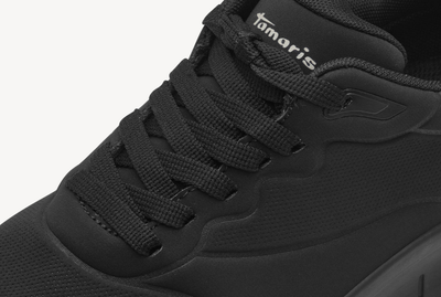 Tamaris Ladies Lace Up Trainer 23757-43 in black Uni