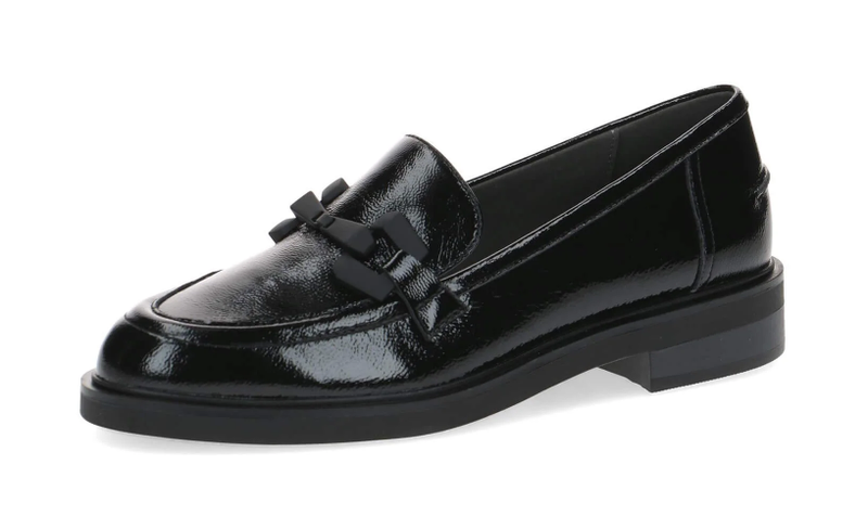 Caprice Ladies Loafer 24200-14 in Black Patent Naplak