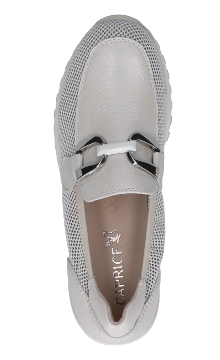 Caprice Ladies Loafer with Mesh sides 24502-42 in Pearl Combination