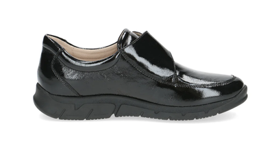 Caprice Ladies Casual Shoe 24652-43 in black, Loafer with Velcro fastening