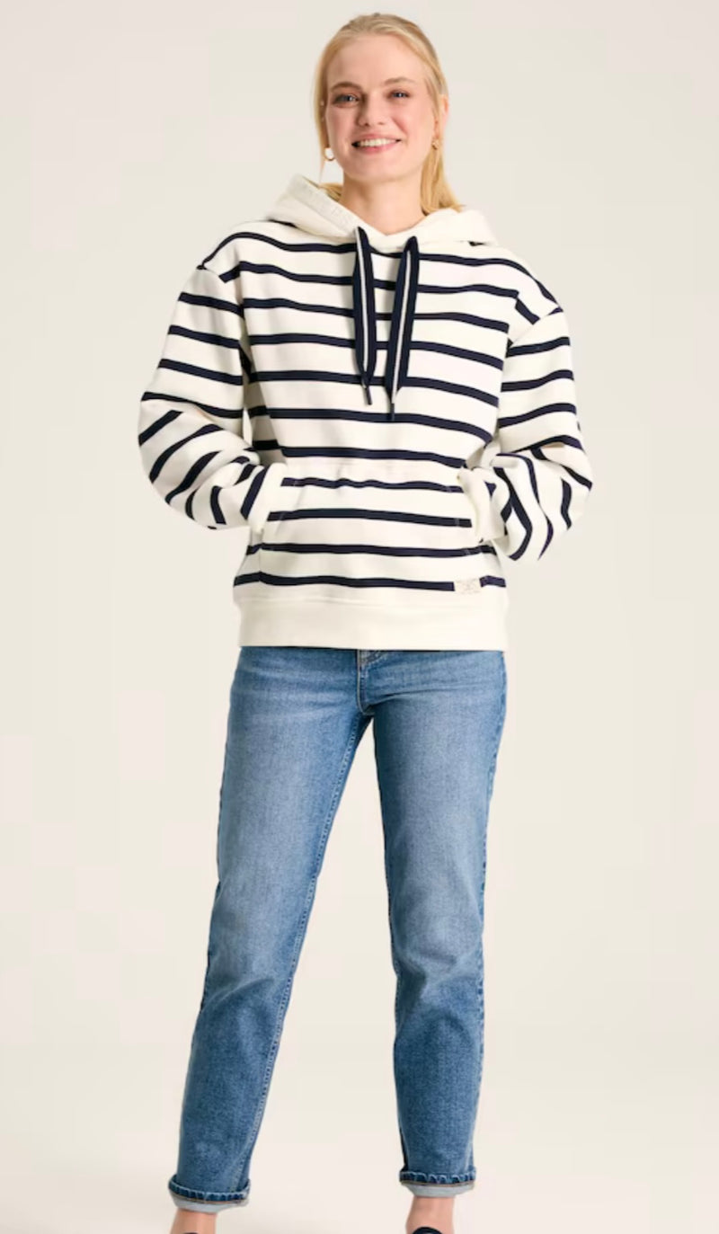 Joules Women’s Milbourne Hoodie - Navy/White Striped