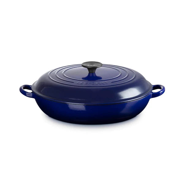 Le Creuset Signature 30cm Round Shallow Casserole - Indigo