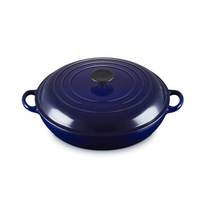 Le Creuset Signature 30cm Round Shallow Casserole - Indigo