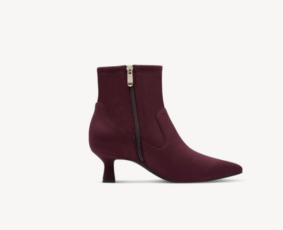 Marco Tozzi Ladies Ankle Boots 25314-45 Mulberry Kitten Heel