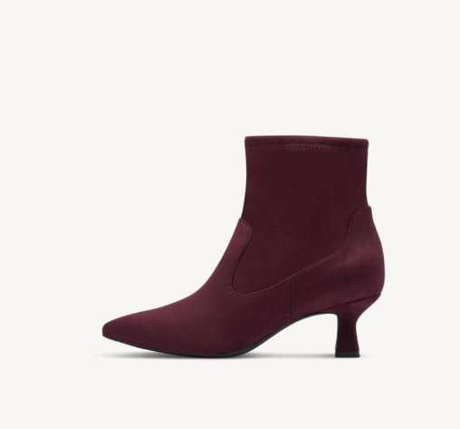 Marco Tozzi Ladies Ankle Boots 25314-45 Mulberry Kitten Heel