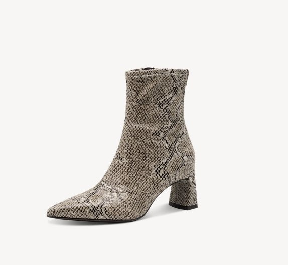 Tamaris Ladies Boots In Beige Snake 25315