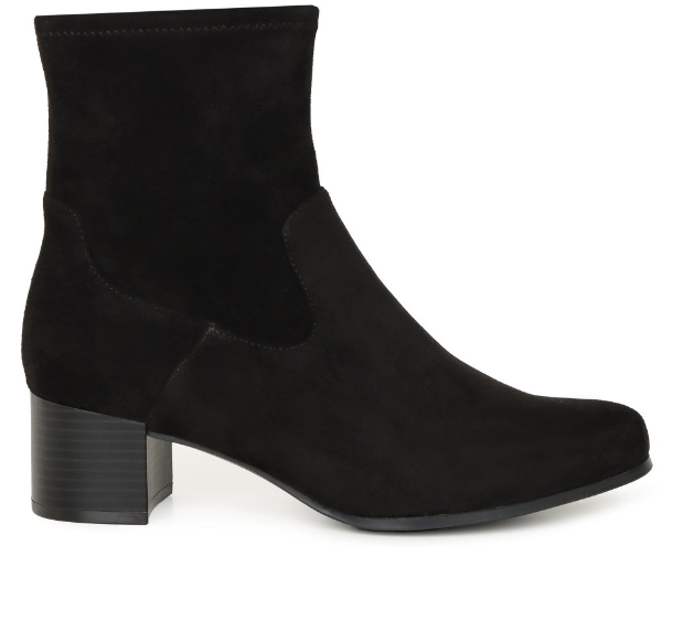 Caprice Ladies Zip Up Ankle Boot 25316-41 in black Velour