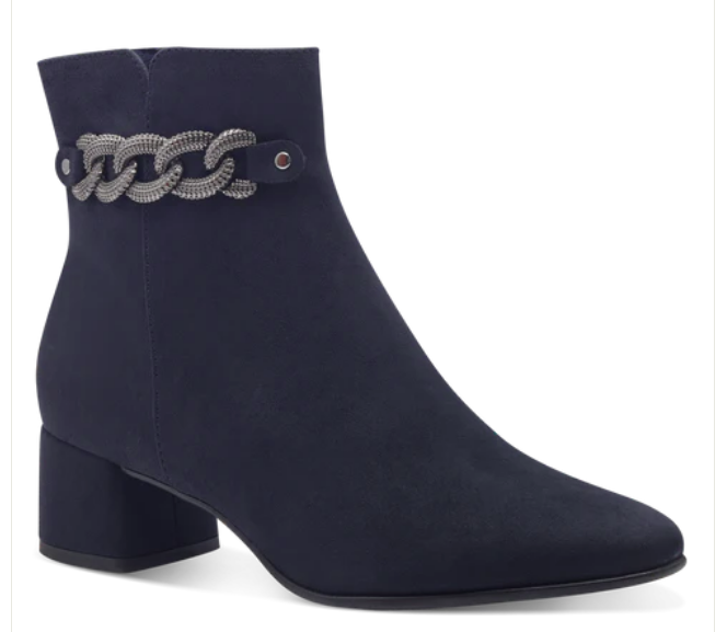 Dark navy booties best sale