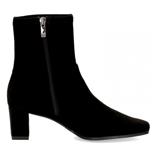 Caprice Ladies Suede Ankle Boots 25354-41 in Black Stretch