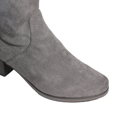 Caprice Ladies Pull On Knee High Boots 25506-41 Dark Grey Stretch