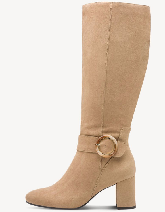 Marco Tozzi Ladies Knee High Block Heel Boot 25528-45 Beige