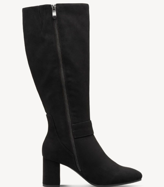 Marco Tozzi Ladies Knee High Block Heel Boot 25528-45 Black Suede