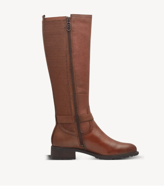 Tamaris Ladies Knee Boots In Cognac 25618-43