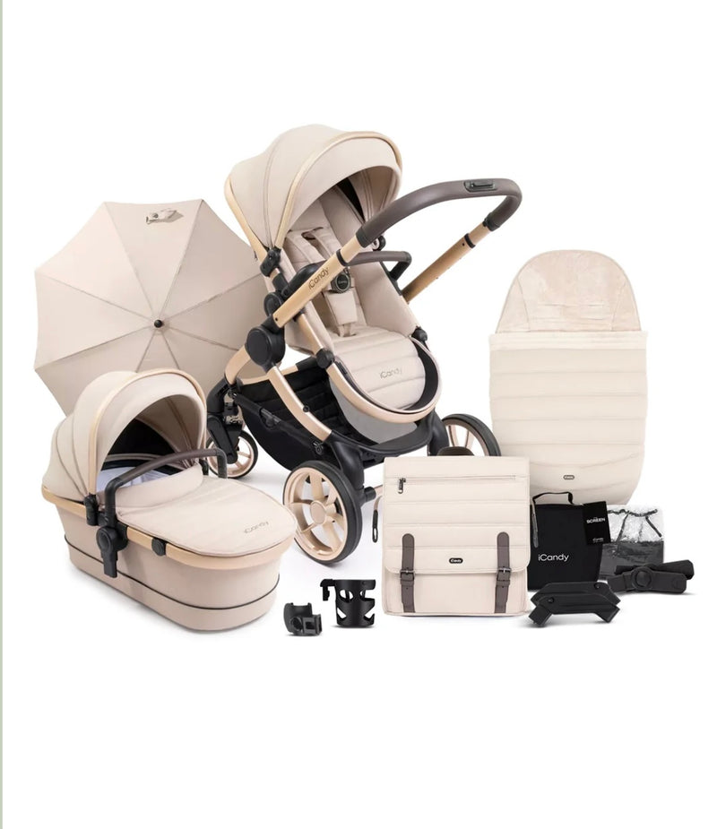 iCandy Peach 7 Pushchair & Carrycot Bundle in Biscotti