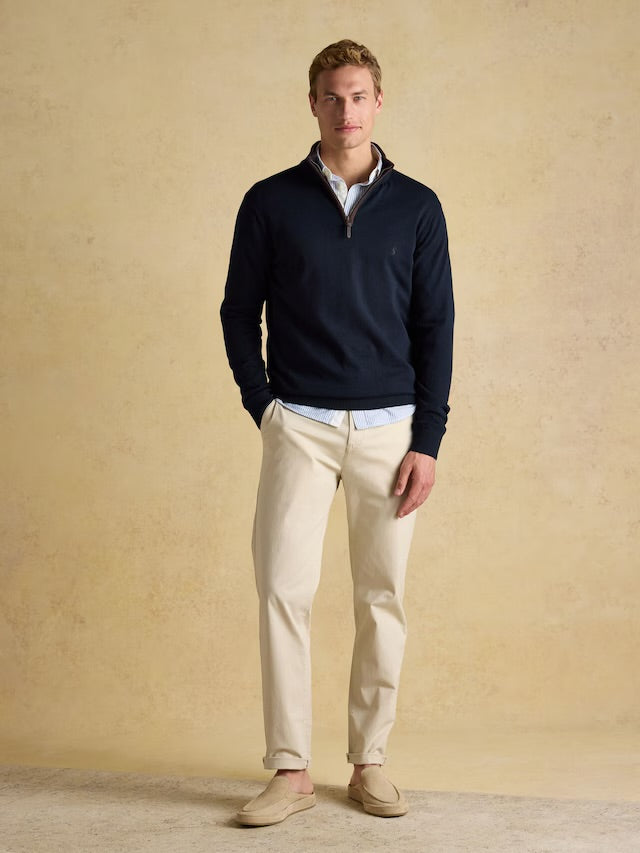 Joules Men’s Hillside Navy Blue Quarter Zip Knitted Jumper