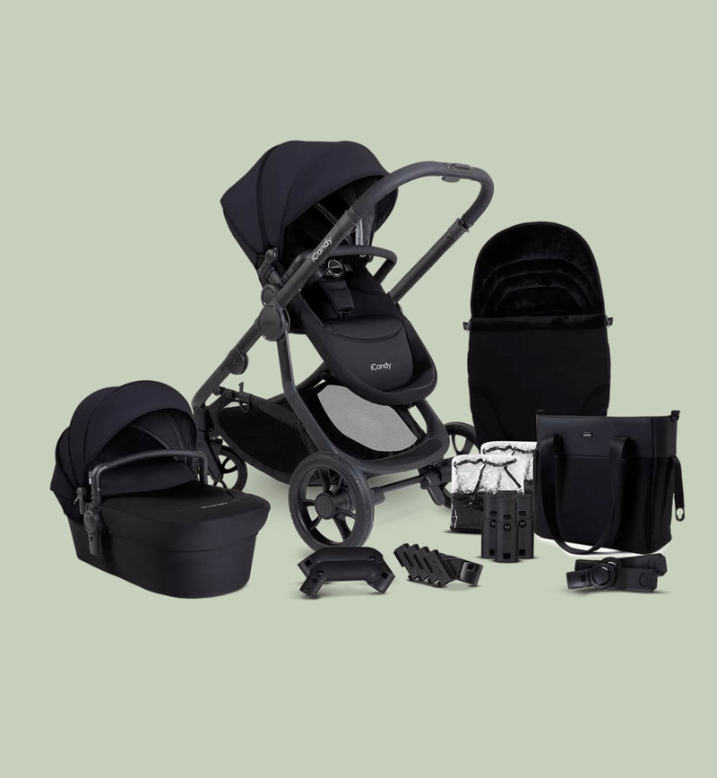 iCandy Orange 4 Pushchair Bundle in Black Edition