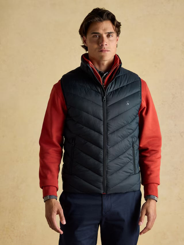 Joules Men’s Garrett Navy Showerproof Padded Gilet