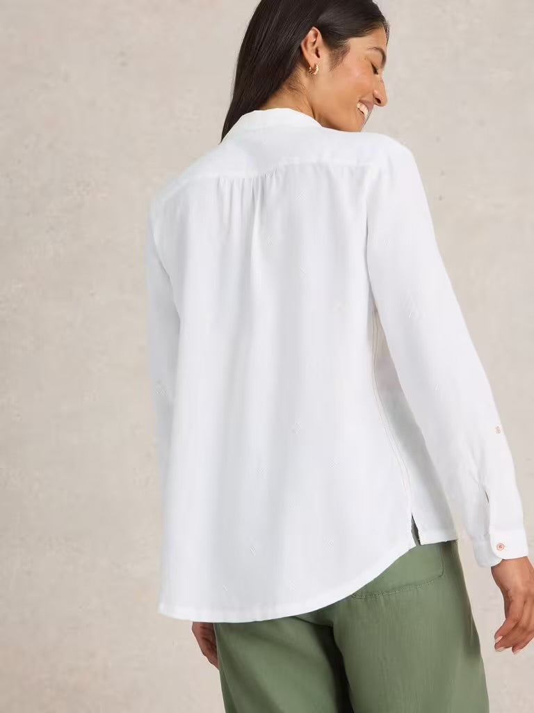 White Stuff Women’s Sophie Organic Cotton Shirt in Pale Ivory