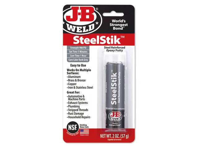 J-B Weld  Steel Stik high heat Putty Stick 2oz 8267UK