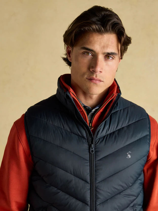 Joules Men’s Garrett Navy Showerproof Padded Gilet