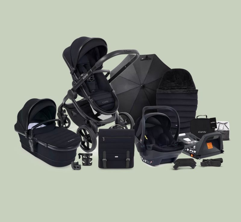 iCandy Peach 7 Pushchair & Carrycot Bundle in Black Edition