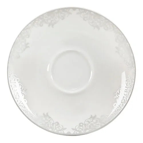 Denby Monsoon Filigree Silver Tea / Coffee Saucer