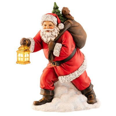 Aynsley Santa with Lantern Figurine LED